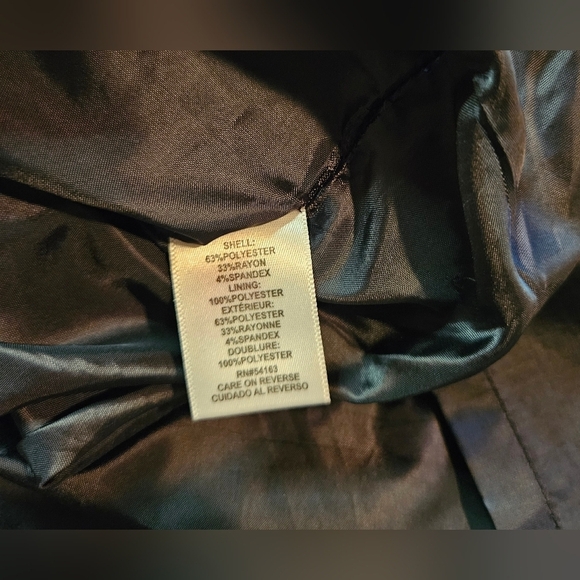 Calvin Klein Classic Plum Lined Colorblock Belted Dress - Picture 6 of 7